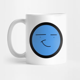 Blue Smirk Face Mug